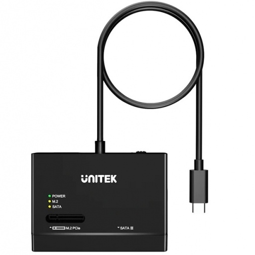 Adaptador Externo Unitek USB-C para discos 2.5", 3.5" y M.2