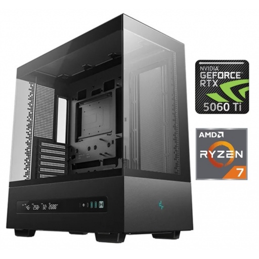 Equipo Gamer Ryzen 7 8700F, 32GB, 1TB NVMe, RTX 5060Ti 8GB