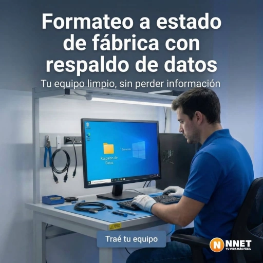 Servicio de formateo a estado de f�brica con respaldo de datos