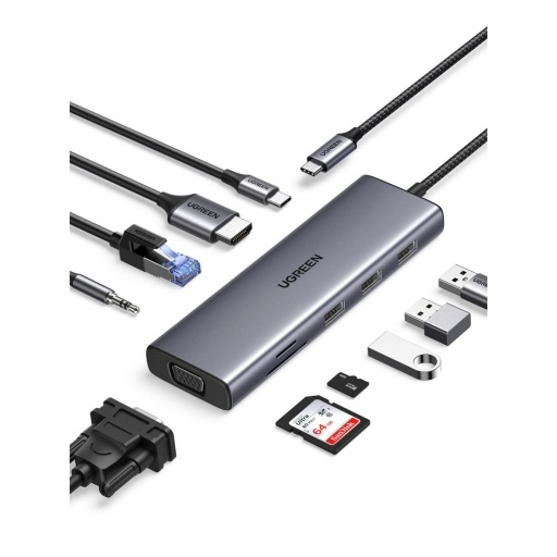 Hub Ugreen USB 10 Puertos 1 Gbps