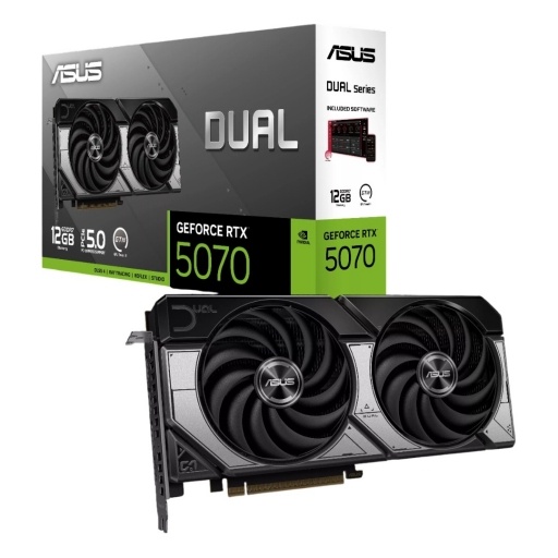 Tarjeta de Video ASUS Dual GeForce RTX 5070 12GB GDDR7 5.0 8K