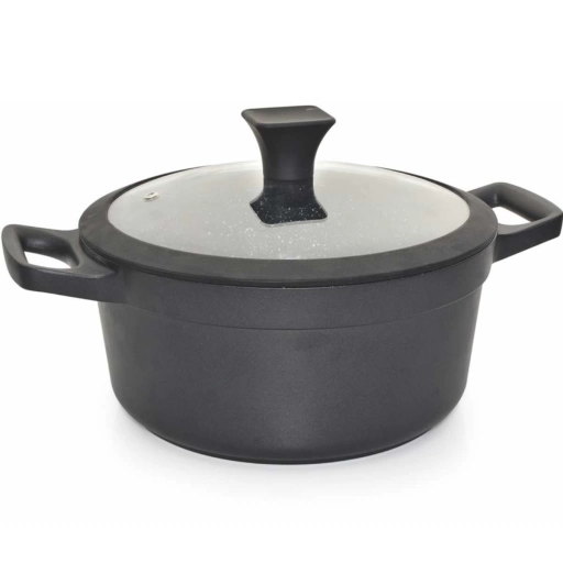 Cacerola Cuori Nero 28cm Fundicion Antiadherente Induccion