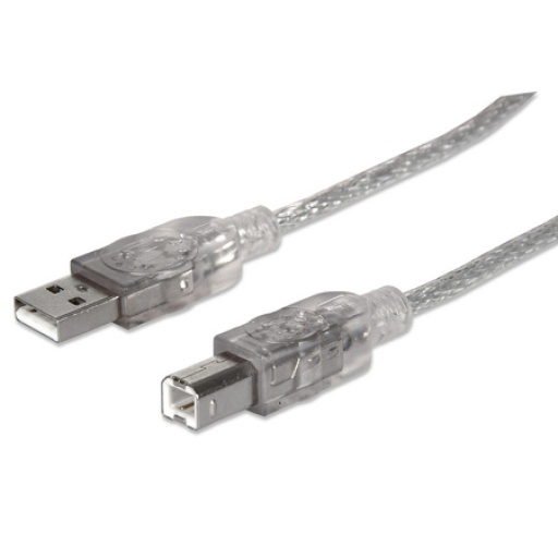 Cable USB 2.0 A/B  3,0 mts - Para impresora - Manhattan