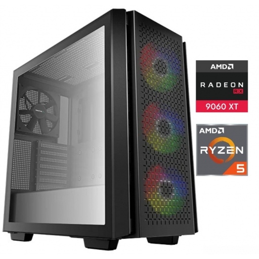 Equipo Gamer Ryzen 5 7600X, 32GB, 1TB, RX9060XT 8GB