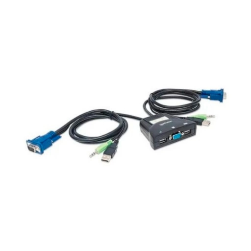 Mini Switch KVM Manhattan para 2 PCs