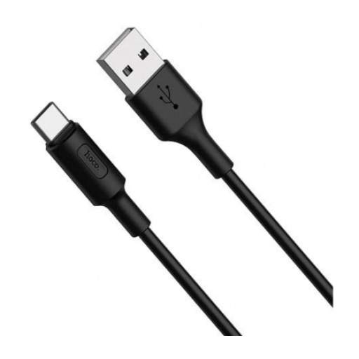 CABLE HOCO X25 USBA USBC NEGRO