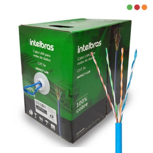 CABLE UTP | CAT5E | INTERIOR | 305M | AZUL | COBRE | INTELBRAS | IL5CAZ