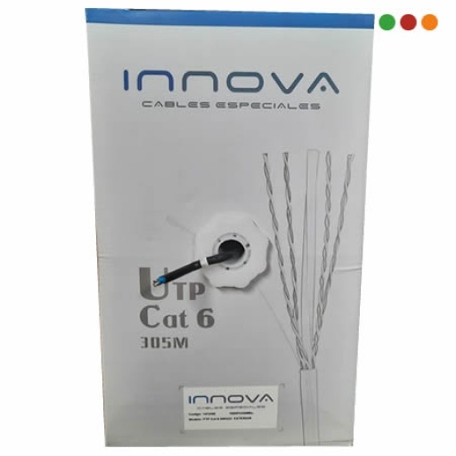 CABLE UTP/FTP | CAT6 | EXTERIOR | 305M | NEGRO | COBRE | INNOVA | 1413/6E