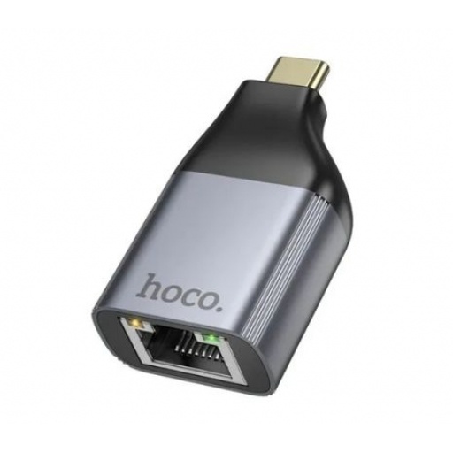 Adaptador Hoco UA35 USB-C A RJ45 Ethernet Negro
