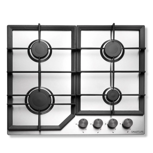 Anafe a Gas Smartlife 4 Hornallas Inox Encendido Automtico