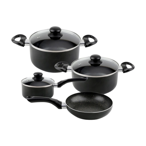 Bater�a de Cocina Cuori Black 7 Piezas