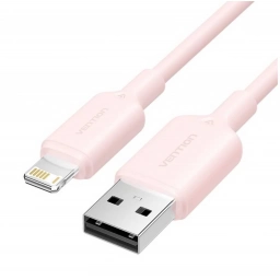 Cable de USB A a Lightning 2.4A 2metros Vention Rosado