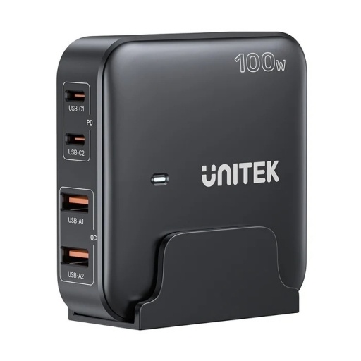 Cargador GaN Unitek 100W 2 USB-C PD 2 USB-A