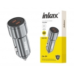 Cargador para Auto Inkax doble USB-C QC3.0 60W