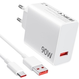 Cargador Xiaomi 90W HyperCharge USB-A Combo con Cable