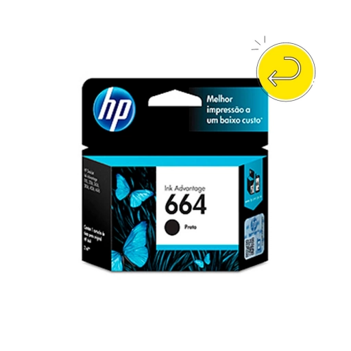 Cartucho HP 664 Negro Rendimiento 120 p�ginas 