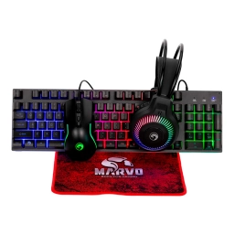 Combo Gamer Marvo CM416SP 4 en 1 Auriculares Mouse Mousepad y Teclado