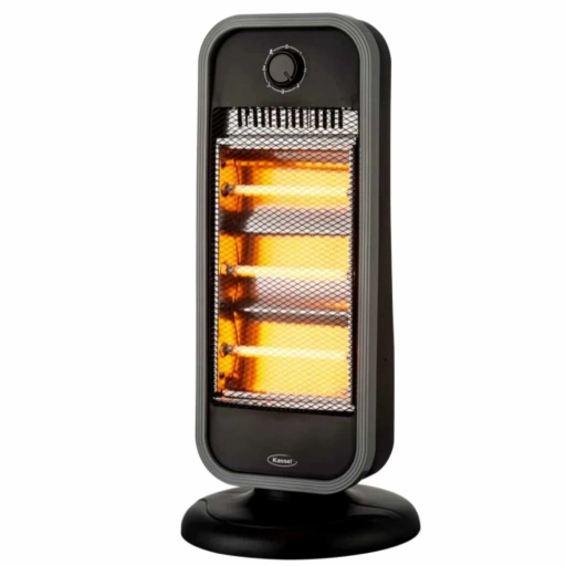 Estufa 3 Cuarzos Oscilante Kassel 1200W Negra