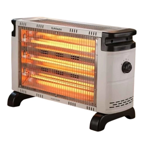 Estufa de Cuarzo Turbo Kassel 5 Tubos 2000W Blanca