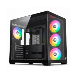 Gabinete Gamer XYZ TESSERACTX50-B Vidrio Templado RGB Negro