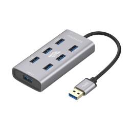 Hub Promate USB con Adaptador USB-C a 7 USB 3.0
