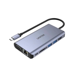HUB USB-C Unitek 8 en 1 5Gbps con PD 100w NNET