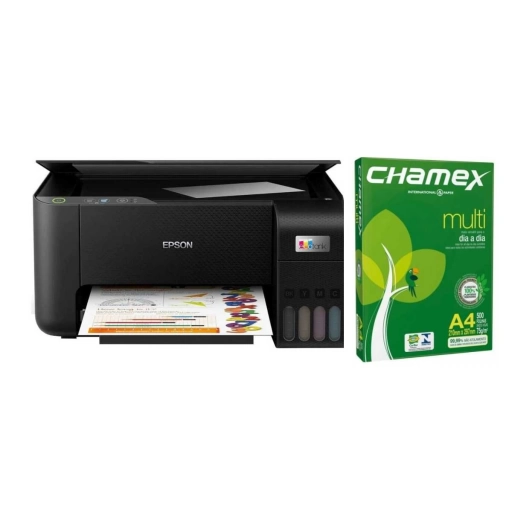 Impresora Multifunci�n Epson Ecotank L3210 + Resma de Papel A4 Chamex 75 gr