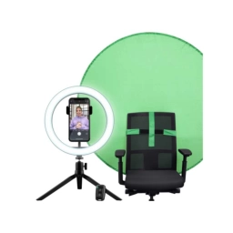 Kit de Streaming Trust Maku+ con Aro de Luz y Pantalla Verde