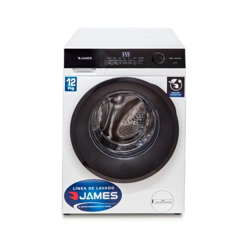 Lavarropas James Carga Frontal 12KG 14 Programas Inverter LR 1214 INV BL