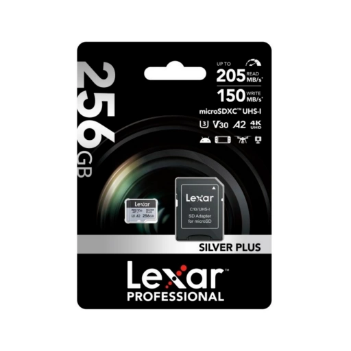 Memoria microSDXC Lexar Pro 256GB Silver Plus 