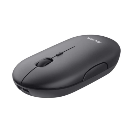 Mouse Trust Puck Inal�mbrico Recargable Bluetooth Negro