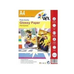 Papel Fotográfico Wox Glossy A4 240 gr 20 Hojas