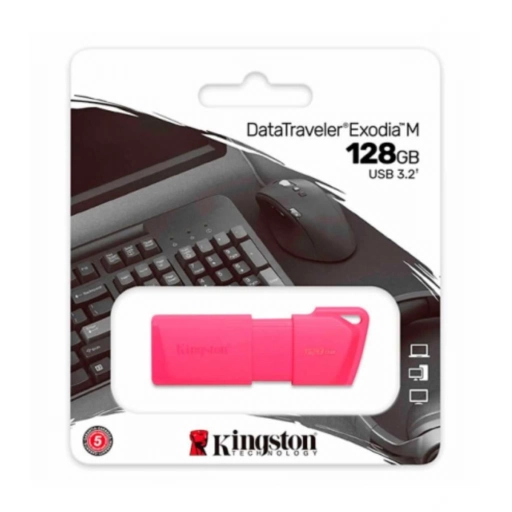 Pendrive Kingston 128GB DataTraveler Exodia M Rosa Neon