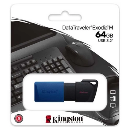 Pendrive Kingston 64GB DataTraveler Exodia M Azul