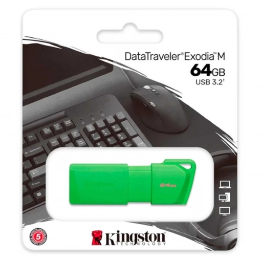 Pendrive Kingston 64GB DataTraveler Exodia M Verde Neon
