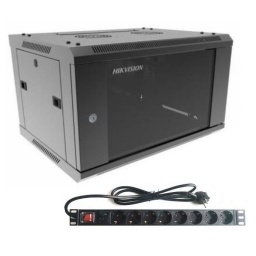 Rack Hikvision 6U + PDU de 8 Tomas