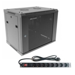 Rack Hikvision 9U + PDU de 8 Tomas