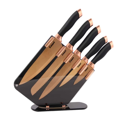 Set de Cuchillos Cuori Rima 6 Piezas Acero Inox con Soporte