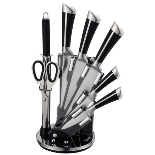 Set De Cuchillos Zilan ZLN1634 8 Piezas Con Soporte Y Afilador
