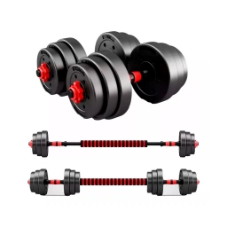 Set de Mancuernas Barra y Pesas Randers ARG-008 20Kg