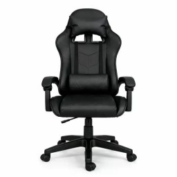 Silla Gamer Ergon�mica con Masaje Lumbar y Respaldo Reclinable Negra
