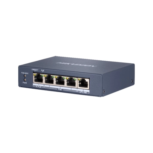 Switch PoE Hikvision PRO 5 Puertos Gigabit 60W