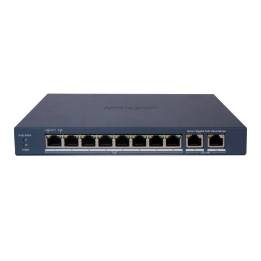 Switch PoE Hikvision PRO con 10 Puertos Gigabit