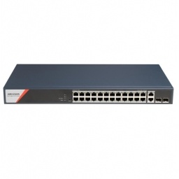 Switch PoE Hikvision Smart 24 Puertos Gigabit 370W Hi-PoE