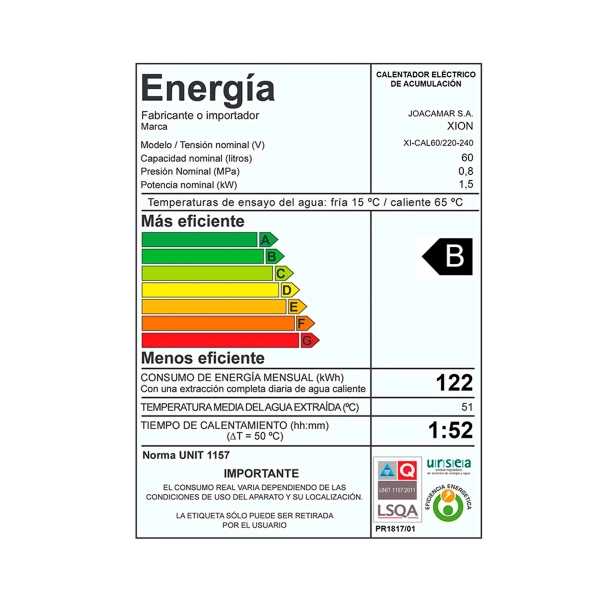 Eficiencia energética B