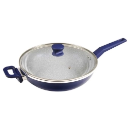 Wok Cuori Mare 30cm Aluminio Antiadherente Inducci�n Azul